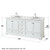 Wyndham WCS202080DWHCMUNOMXX Deborah 80 Inch Double Bathroom Vanity in White, White Carrara Marble Countertop, Undermount Oval Sinks, and No Mirrors