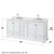 Wyndham WCS202080DWHCMUNSMXX Deborah 80 Inch Double Bathroom Vanity in White, White Carrara Marble Countertop, Undermount Square Sinks, and No Mirror