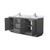 Wyndham WCF292972DKGCMUNSMXX Miranda 72 Inch Double Bathroom Vanity in Dark Gray, White Carrara Marble Countertop, Undermount Square Sinks, Brushed Nickel Trim