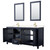 Wyndham WCV252572DBLC2UNSM24 Daria 72 Inch Double Bathroom Vanity in Dark Blue, Light-Vein Carrara Cultured Marble Countertop, Undermount Square Sinks, 24 Inch Mirrors