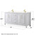 Wyndham WCV252572DWGC2UNSM24 Daria 72 Inch Double Bathroom Vanity in White, Light-Vein Carrara Cultured Marble Countertop, Undermount Square Sinks, 24 Inch Mirrors, Brushed Gold Trim