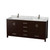 Wyndham WCS141472DESCMUNSMXX Sheffield 72 Inch Double Bathroom Vanity in Espresso, White Carrara Marble Countertop, Undermount Square Sinks, and No Mirror