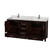 Wyndham WCS141472DESCMUNSMXX Sheffield 72 Inch Double Bathroom Vanity in Espresso, White Carrara Marble Countertop, Undermount Square Sinks, and No Mirror