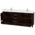 Wyndham WCS141480DESC2UNSMXX Sheffield 80 Inch Double Bathroom Vanity in Espresso, Carrara Cultured Marble Countertop, Undermount Square Sinks, No Mirror