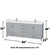Wyndham WCS141480DGYC2UNSMXX Sheffield 80 Inch Double Bathroom Vanity in Gray, Carrara Cultured Marble Countertop, Undermount Square Sinks, No Mirror