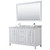 Wyndham WCV252560DWHCMUNSM58 Daria 60 Inch Double Bathroom Vanity in White, White Carrara Marble Countertop, Undermount Square Sinks, and 58 Inch Mirror Wyndham WCV252560DWHCMUNSM58 Daria 60 Inch Double Bathroom Vanity in White, White Carrara Marble Countertop, Undermount Square Sinks, and 58 Inch Mirror