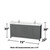 Wyndham WCS141472DKGC2UNSM70 Sheffield 72 Inch Double Bathroom Vanity in Dark Gray, Carrara Cultured Marble Countertop, Undermount Square Sinks, 70 Inch Mirror