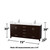 Wyndham WCS141472DESWCUNSM70 Sheffield 72 Inch Double Bathroom Vanity in Espresso, White Cultured Marble Countertop, Undermount Square Sinks, 70 Inch Mirror