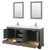 Wyndham WCS202072DKGWCUNSM24 Deborah 72 Inch Double Bathroom Vanity in Dark Gray, White Cultured Marble Countertop, Undermount Square Sinks, 24 Inch Mirrors
