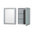 Wyndham WCS141460DGYC2UNSMED Sheffield 60 Inch Double Bathroom Vanity in Gray, Carrara Cultured Marble Countertop, Undermount Square Sinks, Medicine Cabinets