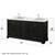 Wyndham WCS202072DDECMUNOM24 Deborah 72 Inch Double Bathroom Vanity in Dark Espresso, White Carrara Marble Countertop, Undermount Oval Sinks, and 24 Inch Mirrors