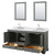 Wyndham WCS202072DKGCMUNOM24 Deborah 72 Inch Double Bathroom Vanity in Dark Gray, White Carrara Marble Countertop, Undermount Oval Sinks, and 24 Inch Mirrors