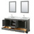 Wyndham WCS202072DKGCMUNSM24 Deborah 72 Inch Double Bathroom Vanity in Dark Gray, White Carrara Marble Countertop, Undermount Square Sinks, and 24 Inch Mirrors