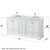 Wyndham WCS202072DWHCMUNOM24 Deborah 72 Inch Double Bathroom Vanity in White, White Carrara Marble Countertop, Undermount Oval Sinks, and 24 Inch Mirrors