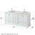Wyndham WCS202072DWGCMUNOM24 Deborah 72 Inch Double Bathroom Vanity in White, White Carrara Marble Countertop, Undermount Oval Sinks, Brushed Gold Trim, 24 Inch Mirrors