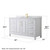 Wyndham WCV252560SWGCMUNSM58 Daria 60 Inch Single Bathroom Vanity in White, White Carrara Marble Countertop, Undermount Square Sink, 58 Inch Mirror, Brushed Gold Trim
