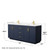 Wyndham WCF292972DBLC2UNSM70 Miranda 72 Inch Double Bathroom Vanity in Dark Blue, Light-Vein Carrara Cultured Marble Countertop, Undermount Square Sinks, Brushed Gold Trim, 70 Inch Mirror