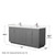 Wyndham WCF292972DKGC2UNSM70 Miranda 72 Inch Double Bathroom Vanity in Dark Gray, Light-Vein Carrara Cultured Marble Countertop, Undermount Square Sinks, Brushed Nickel Trim, 70 Inch Mirror