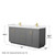 Wyndham WCF292972DGGWCUNSM70 Miranda 72 Inch Double Bathroom Vanity in Dark Gray, White Cultured Marble Countertop, Undermount Square Sinks, Brushed Gold Trim, 70 Inch Mirror