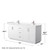 Wyndham WCF292972DWHC2UNSM70 Miranda 72 Inch Double Bathroom Vanity in White, Light-Vein Carrara Cultured Marble Countertop, Undermount Square Sinks, Brushed Nickel Trim, 70 Inch Mirror