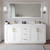 Wyndham WCF292972DWGWCUNSM70 Miranda 72 Inch Double Bathroom Vanity in White, White Cultured Marble Countertop, Undermount Square Sinks, Brushed Gold Trim, 70 Inch Mirror