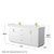 Wyndham WCF292972DWGWCUNSM70 Miranda 72 Inch Double Bathroom Vanity in White, White Cultured Marble Countertop, Undermount Square Sinks, Brushed Gold Trim, 70 Inch Mirror
