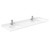 Wyndham WCF292972DWBWCUNSM70 Miranda 72 Inch Double Bathroom Vanity in White, White Cultured Marble Countertop, Undermount Square Sinks, Matte Black Trim, 70 Inch Mirror