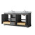 Wyndham WCV232372DKGCMUNOMXX Avery 72 Inch Double Bathroom Vanity in Dark Gray, White Carrara Marble Countertop, Undermount Oval Sinks, and No Mirror
