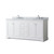 Wyndham WCV232372DWHCMUNOMXX Avery 72 Inch Double Bathroom Vanity in White, White Carrara Marble Countertop, Undermount Oval Sinks, and No Mirror