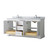 Wyndham WCV232372DWHCMUNOMXX Avery 72 Inch Double Bathroom Vanity in White, White Carrara Marble Countertop, Undermount Oval Sinks, and No Mirror