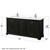 Wyndham WCS202072DDEWCUNSM70 Deborah 72 Inch Double Bathroom Vanity in Dark Espresso, White Cultured Marble Countertop, Undermount Square Sinks, 70 Inch Mirror