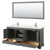 Wyndham WCS202072DKGC2UNSM70 Deborah 72 Inch Double Bathroom Vanity in Dark Gray, Light-Vein Carrara Cultured Marble Countertop, Undermount Square Sinks, 70 Inch Mirror