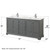 Wyndham WCS202072DKGC2UNSM70 Deborah 72 Inch Double Bathroom Vanity in Dark Gray, Light-Vein Carrara Cultured Marble Countertop, Undermount Square Sinks, 70 Inch Mirror