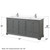 Wyndham WCS202072DKGWCUNSM70 Deborah 72 Inch Double Bathroom Vanity in Dark Gray, White Cultured Marble Countertop, Undermount Square Sinks, 70 Inch Mirror