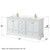 Wyndham WCS202072DWGC2UNSM70 Deborah 72 Inch Double Bathroom Vanity in White, Carrara Cultured Marble Countertop, Undermount Square Sinks, Brushed Gold Trim, 70 Inch Mirror