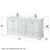 Wyndham WCS202072DWHWCUNSM70 Deborah 72 Inch Double Bathroom Vanity in White, White Cultured Marble Countertop, Undermount Square Sinks, 70 Inch Mirror