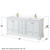 Wyndham WCS202072DWGWCUNSM70 Deborah 72 Inch Double Bathroom Vanity in White, White Cultured Marble Countertop, Undermount Square Sinks, Brushed Gold Trim, 70 Inch Mirror