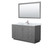 Wyndham WCF292960SKGCMUNSM58 Miranda 60 Inch Single Bathroom Vanity in Dark Gray, White Carrara Marble Countertop, Undermount Square Sink, Brushed Nickel Trim, 58 Inch Mirror