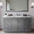 Wyndham WCF292960SKGCMUNSM58 Miranda 60 Inch Single Bathroom Vanity in Dark Gray, White Carrara Marble Countertop, Undermount Square Sink, Brushed Nickel Trim, 58 Inch Mirror