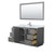 Wyndham WCF292960SKGCMUNSM58 Miranda 60 Inch Single Bathroom Vanity in Dark Gray, White Carrara Marble Countertop, Undermount Square Sink, Brushed Nickel Trim, 58 Inch Mirror