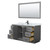 Wyndham WCF292960SGBCMUNSM58 Miranda 60 Inch Single Bathroom Vanity in Dark Gray, White Carrara Marble Countertop, Undermount Square Sink, Matte Black Trim, 58 Inch Mirror