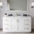 Wyndham WCF292960SWGCMUNSM58 Miranda 60 Inch Single Bathroom Vanity in White, White Carrara Marble Countertop, Undermount Square Sink, Brushed Gold Trim, 58 Inch Mirror