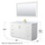 Wyndham WCF292960SWGCMUNSM58 Miranda 60 Inch Single Bathroom Vanity in White, White Carrara Marble Countertop, Undermount Square Sink, Brushed Gold Trim, 58 Inch Mirror