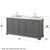 Wyndham WCS202072DKGCMUNSM70 Deborah 72 Inch Double Bathroom Vanity in Dark Gray, White Carrara Marble Countertop, Undermount Square Sinks, and 70 Inch Mirror