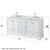 Wyndham WCS202072DWHCMUNSM70 Deborah 72 Inch Double Bathroom Vanity in White, White Carrara Marble Countertop, Undermount Square Sinks, and 70 Inch Mirror