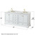 Wyndham WCS202072DWGCMUNSM70 Deborah 72 Inch Double Bathroom Vanity in White, White Carrara Marble Countertop, Undermount Square Sinks, Brushed Gold Trim, 70 Inch Mirror