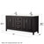 Wyndham WCV252572DDEC2UNSM70 Daria 72 Inch Double Bathroom Vanity in Dark Espresso, Light-Vein Carrara Cultured Marble Countertop, Undermount Square Sinks, 70 Inch Mirror