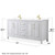 Wyndham WCV252572DWGWCUNSM70 Daria 72 Inch Double Bathroom Vanity in White, White Cultured Marble Countertop, Undermount Square Sinks, 70 Inch Mirror, Brushed Gold Trim
