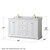 Wyndham WCV232360DWGCMUNOM58 Avery 60 Inch Double Bathroom Vanity in White, White Carrara Marble Countertop, Undermount Oval Sinks, 58 Inch Mirror, Brushed Gold Trim