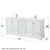 Wyndham WCS202080DWGWCUNSM24 Deborah 80 Inch Double Bathroom Vanity in White, White Cultured Marble Countertop, Undermount Square Sinks, Brushed Gold Trim, 24 Inch Mirrors